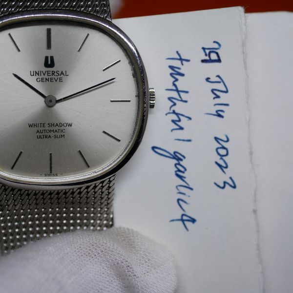 [WTS] Universal Geneve White Shadow Automatic Ultra Slim Ellipse for 399. Gerald Genta Design