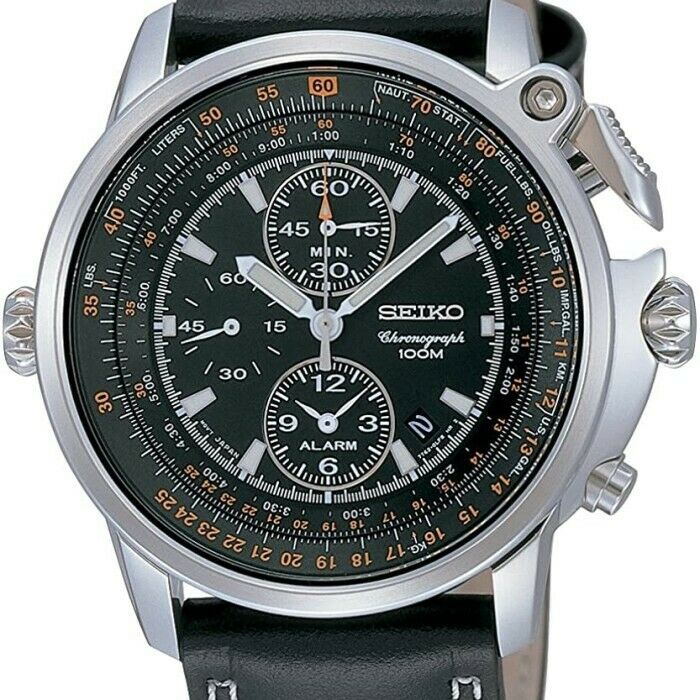 Seiko FlightMaster SNAB73P1 Chronograph 7T62 0HM0 Pilot Alarm Watch |  WatchCharts
