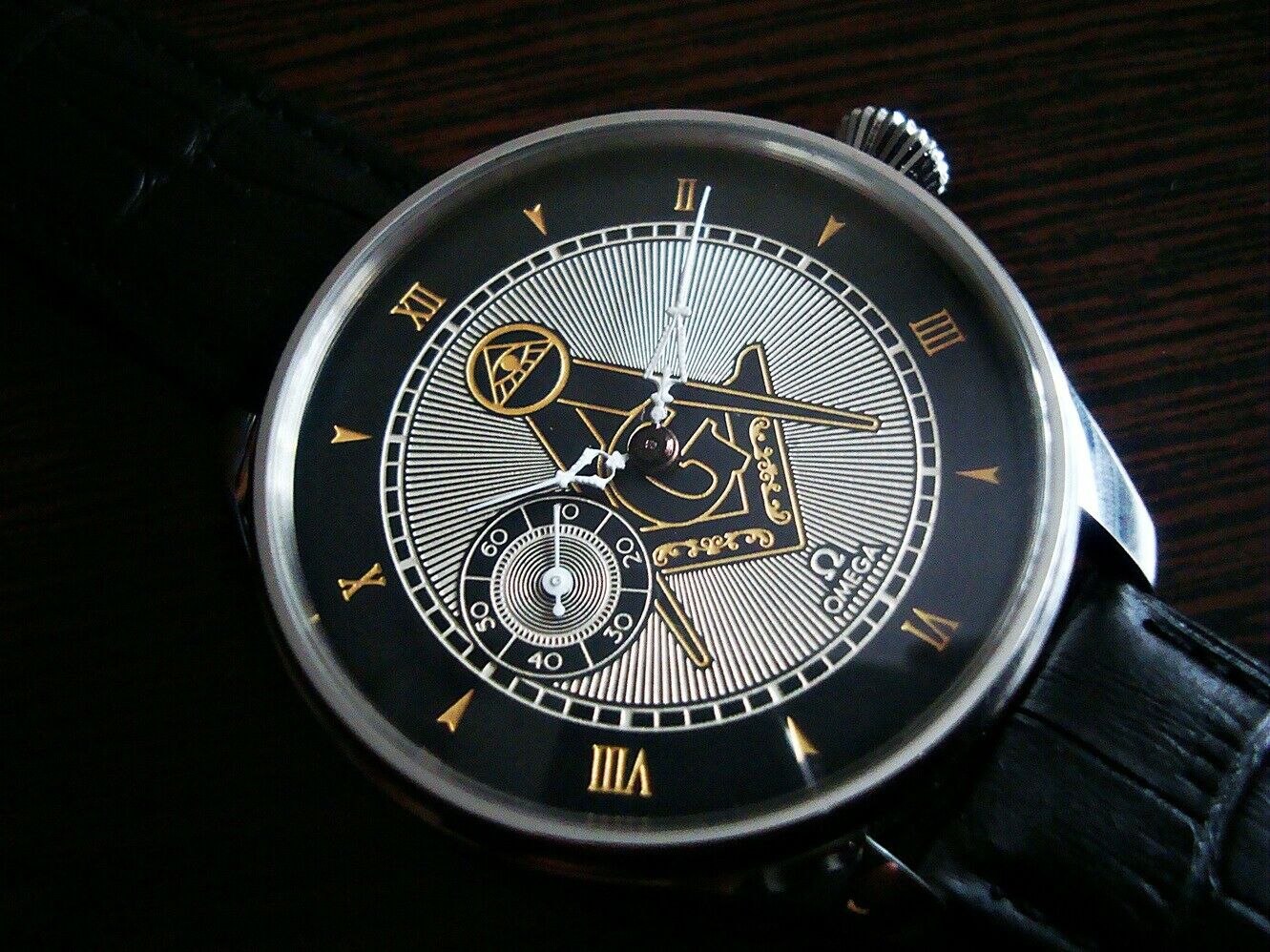 Omega masonic dial marriage luxury watch Swiss Antique movement