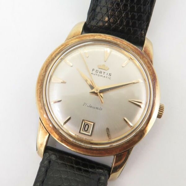 Vintage Fortis Fortiflex 21 Jewel Automatic Gold Plated Men's Watch No ...