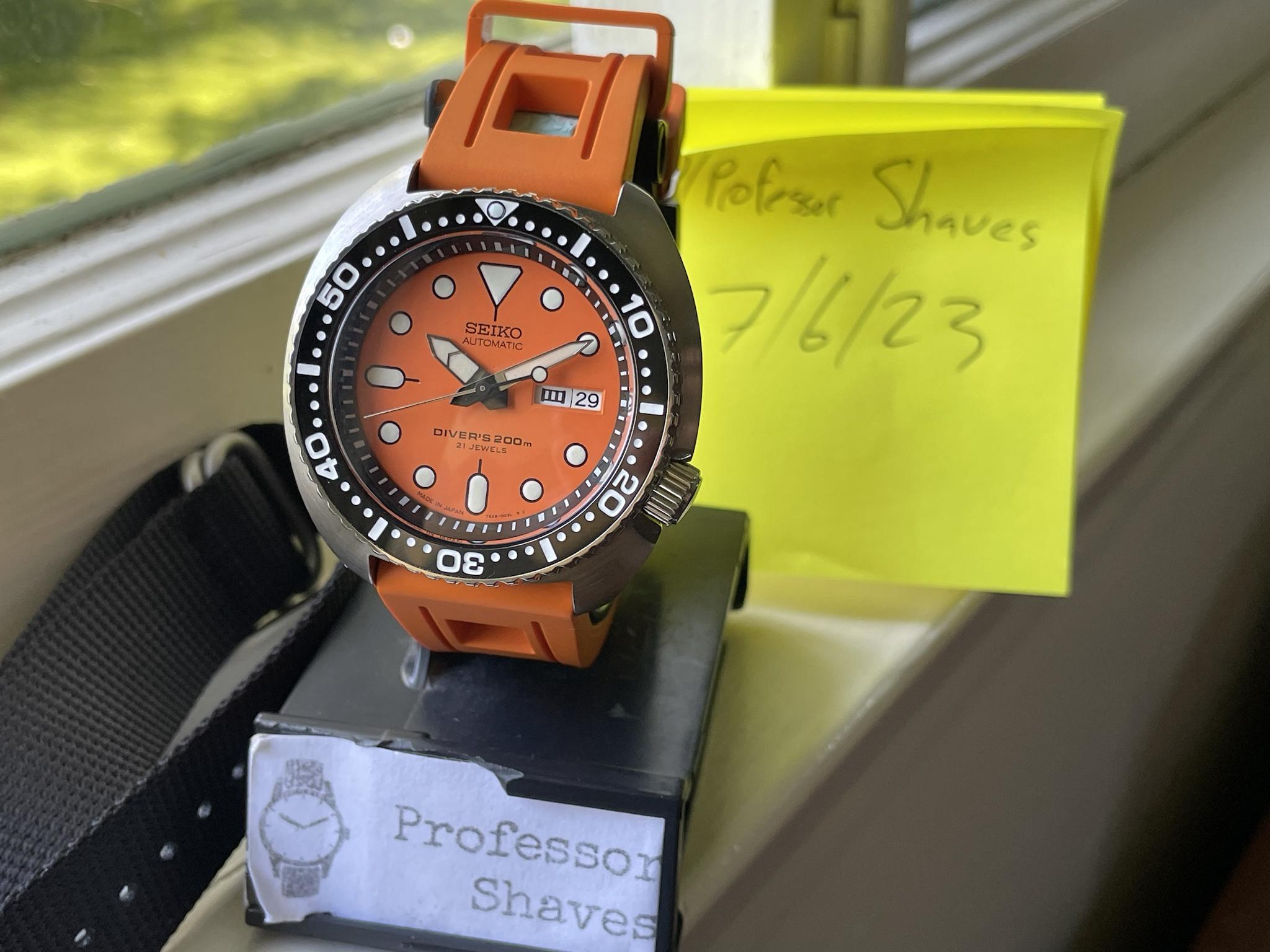 Seiko turtle outlet orange dial