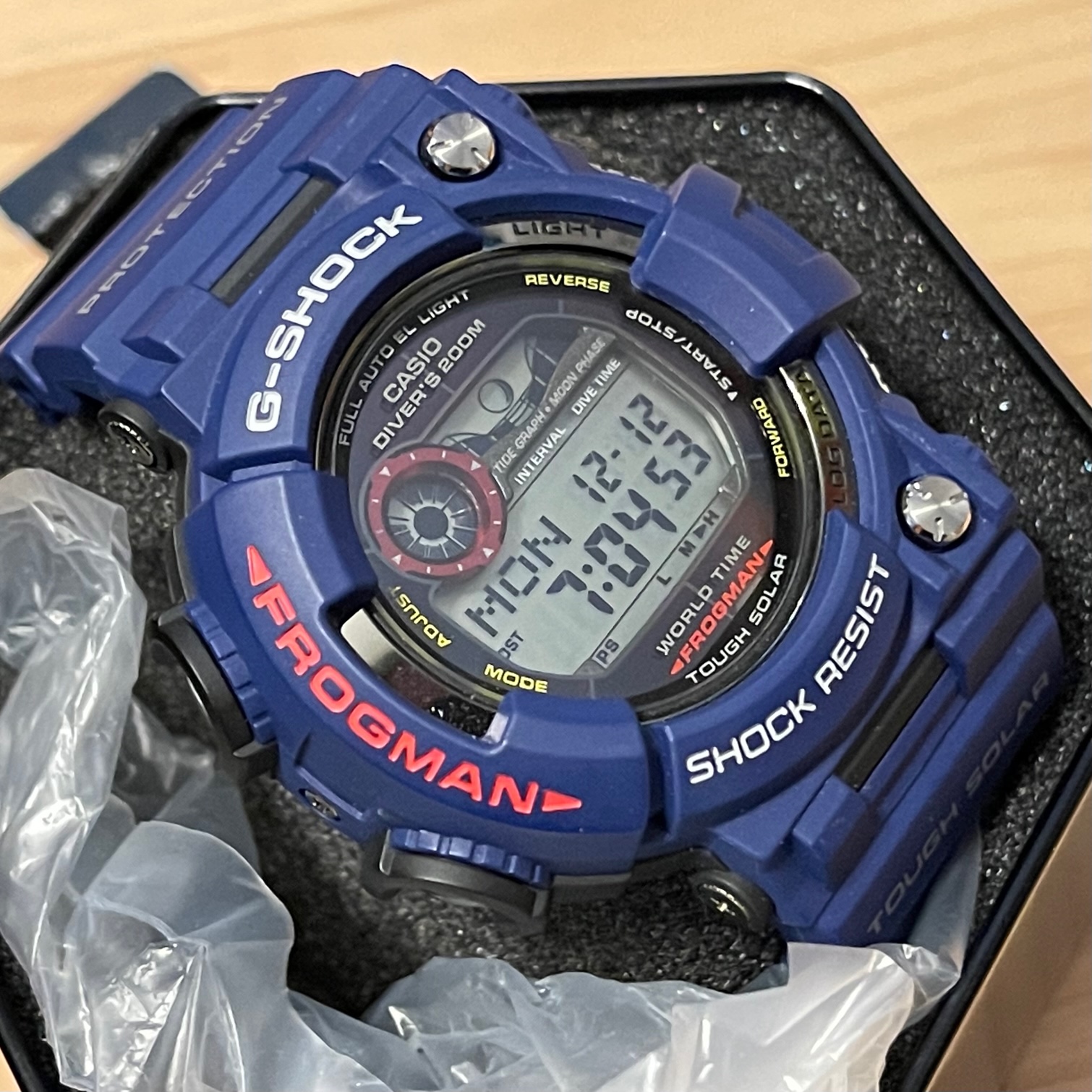 G shock discount frogman navy blue