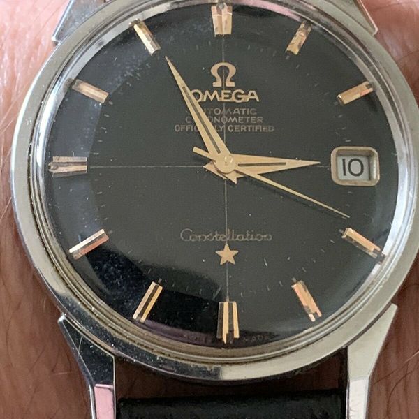 Omega Constellation mit seltenem schwarzen Pie Pan Zifferblatt black