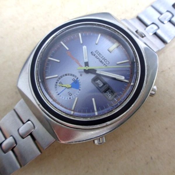 Seiko 5 Sports Speedtimer Mens Watch Day & Date 6139-8002 Multi Dial Sn ...