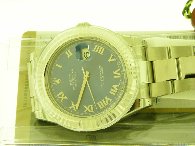 Rolex datejust ii red 11634 fluted bezel bnib open papers wow