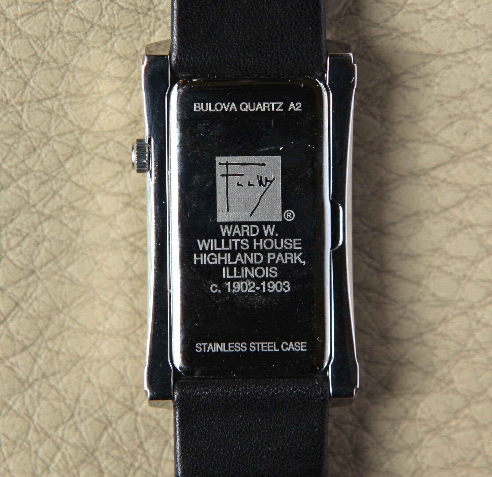 Bulova Frank Lloyd Wright 96L63 Willits Wrist Watch 