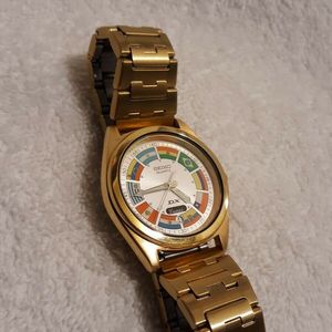 Rare Seiko SCZ472 Gold Color DX 1990 Soccer World Cup