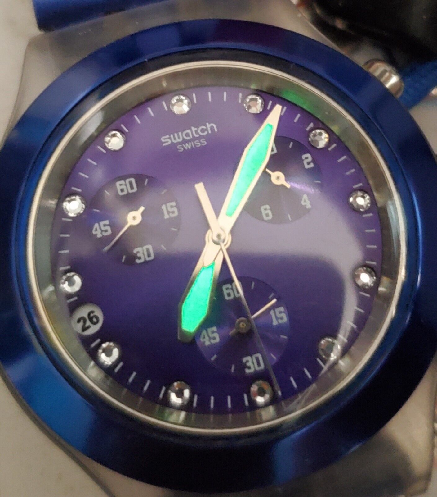 SWATCH IRONY DIAPHANE CHRONO 2011 - SVCK4055AG - FULL BLOODED NAVY - Used TICKINGFREE :: CATEGORIA :: USATI RICONDIZIONATI PRODOTTO  main image 2