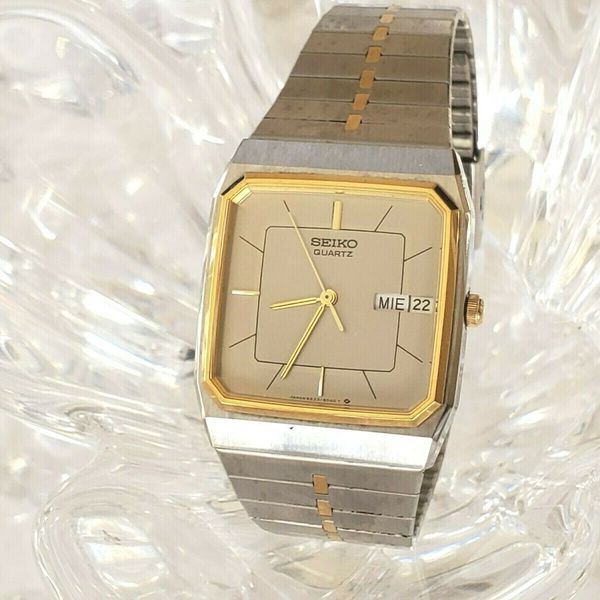 Vintage SEIKO 6533-5039 Five Jewels Two-Tone Quartz Watch (603 ...