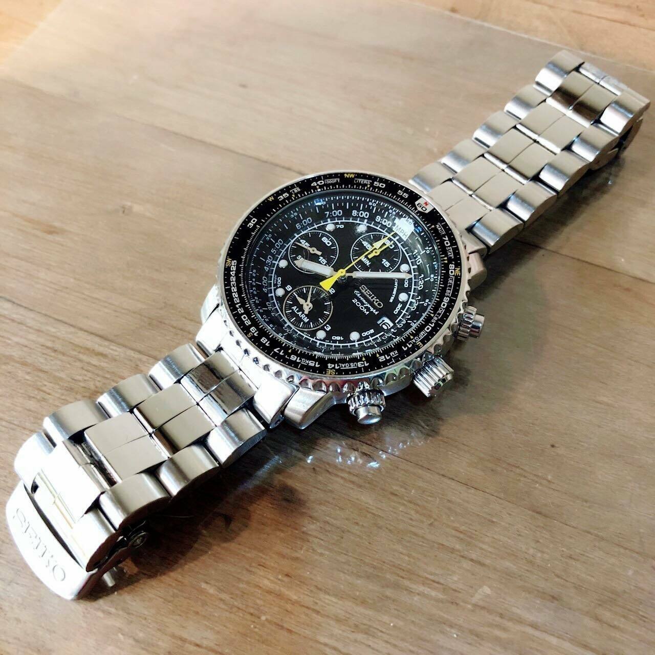 Seiko Flight Master Pilot Chronograph 7T62-0EB0 200m Great