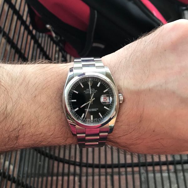 FS: Rolex Datejust 116200 - Black Dial/Roulette Date Wheel - Full