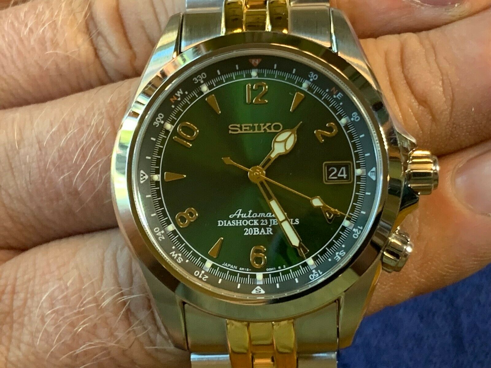 Seiko Alpinist SARB017 + Strapcode Angus Jubilee Two-Tone Gold Strap + Sub  Clasp | WatchCharts