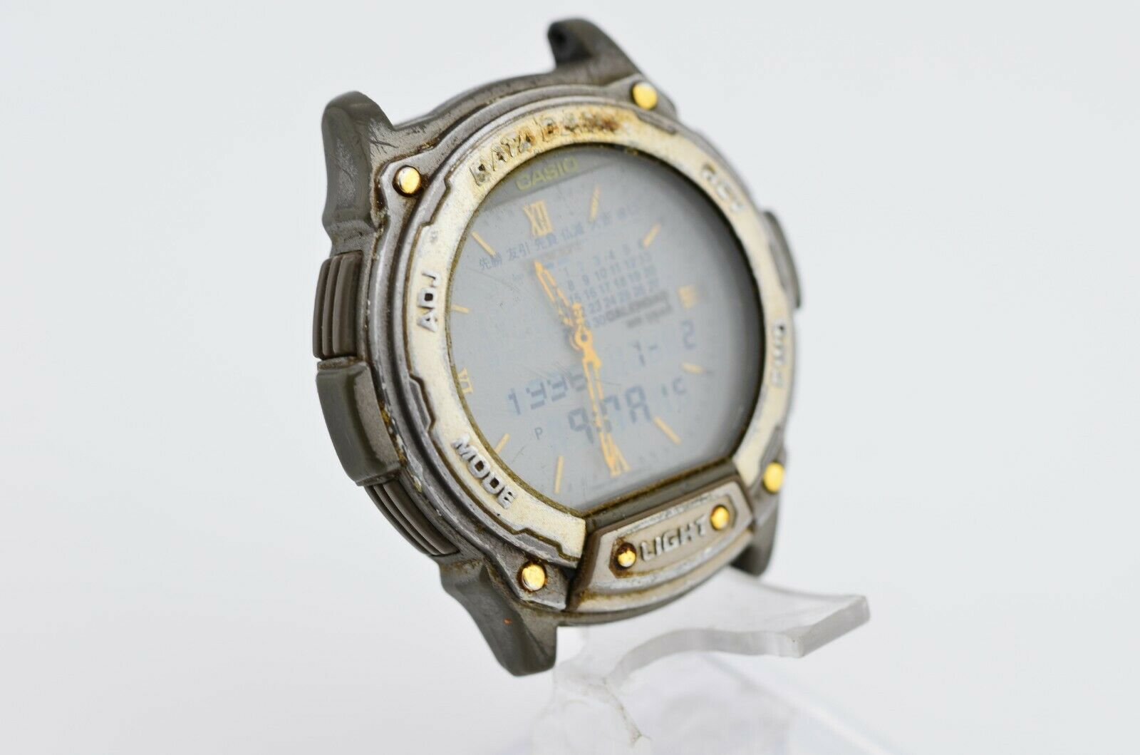 H404 Vintage Casio Data Bank Twincept Quartz Analog Digital Watch