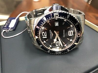 New Longines 44mm HYDROCONQUEST Quartz L38404966 Watch Blue Dial