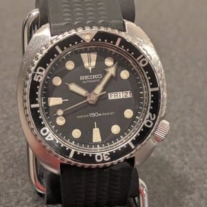 【希少】セイコー　6309-7049 自動巻　デイデイト　ブラック JA-0836| セイコー ダイバー サードモデル 150m 6309-7049