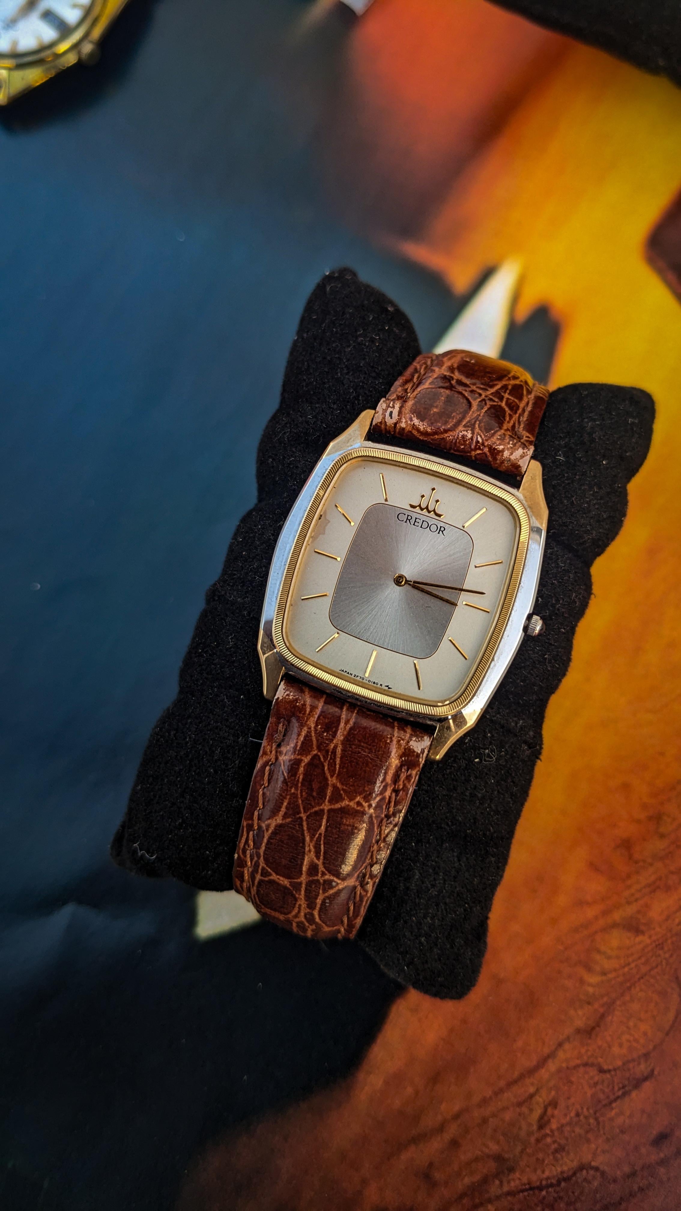WTS] Seiko CREDOR 1990's 14k Gold Bezel and nickel alloy | 2F70