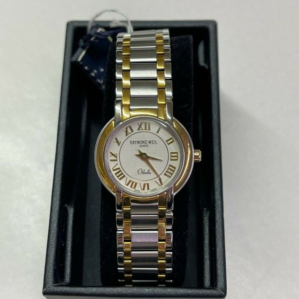 NOS Raymond Weil Othello Two-Tone Ladies Watch - Roman Numerals ...