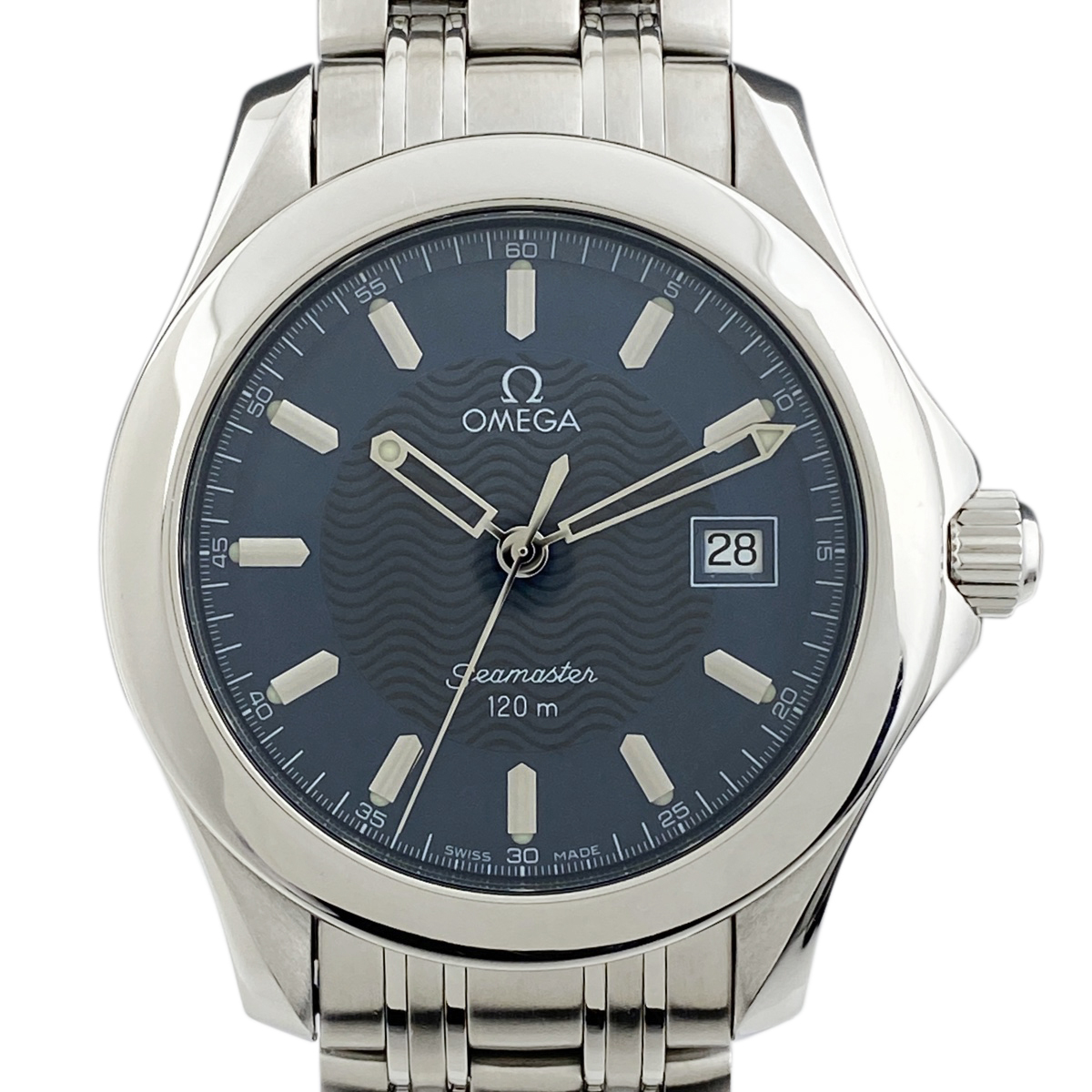 Omega OMEGA Seamaster 120m 2511.81 watch SS quartz navy men's