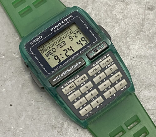CASIO DBC-63 DINO ZONE RED TRANSPARENT CALCULATOR VINTAGE