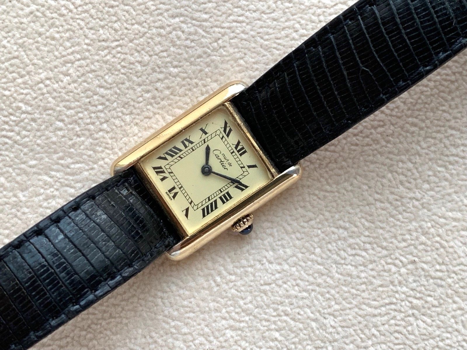 vintage cartier argent watch