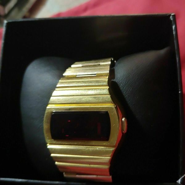 WORKING RARE VINTAGE 1970s HAMILTON 14K QTC KOJAK PULSAR LED WATCH ...