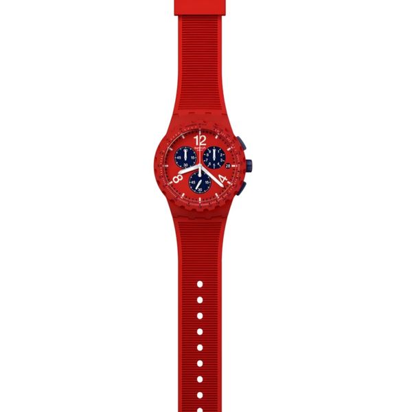 Reloj Swatch Principalmente Rojo SUSR407 Unisex Adultos Originales ...
