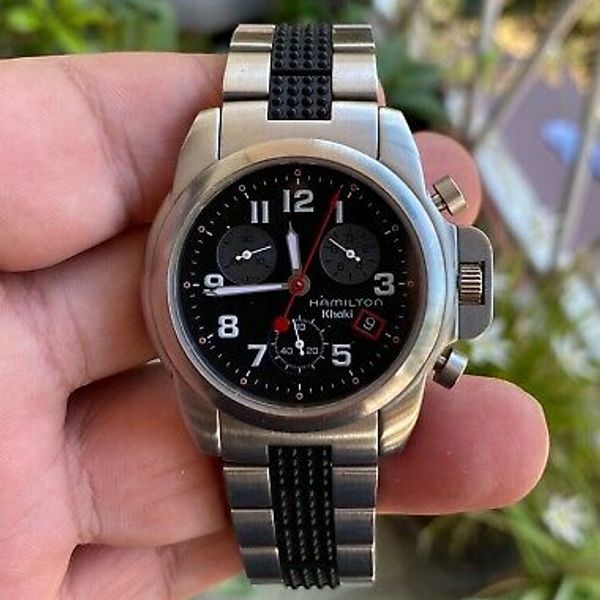 HAMILTON Khaki 6313 quartz chronograph mens watch working