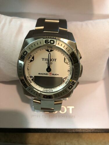 tissot racing touch white dial men's watch t0025201103100