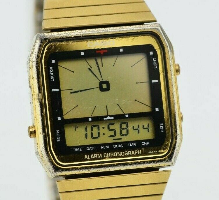 Vintage Casio Analog Digital Quartz Watch Digital Hands AE-74G JDM