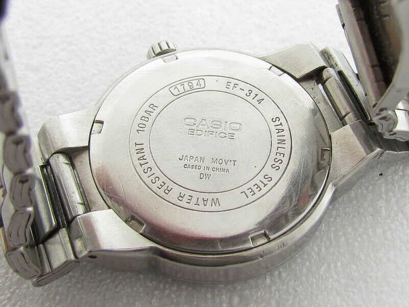 Casio Edifice EF-314 100m Japan Quartz Men Watch Working