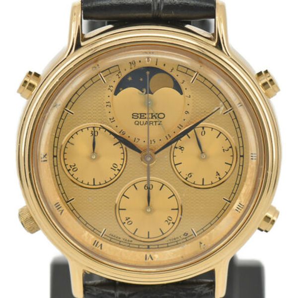 Auth SEIKO 7A48 702A Moon Phase Chronograph Quartz Men s Watch I B1576 auth-seiko-7a48-702a-moon-phase-chronograph-quartz-men-s-watch-i-b1576