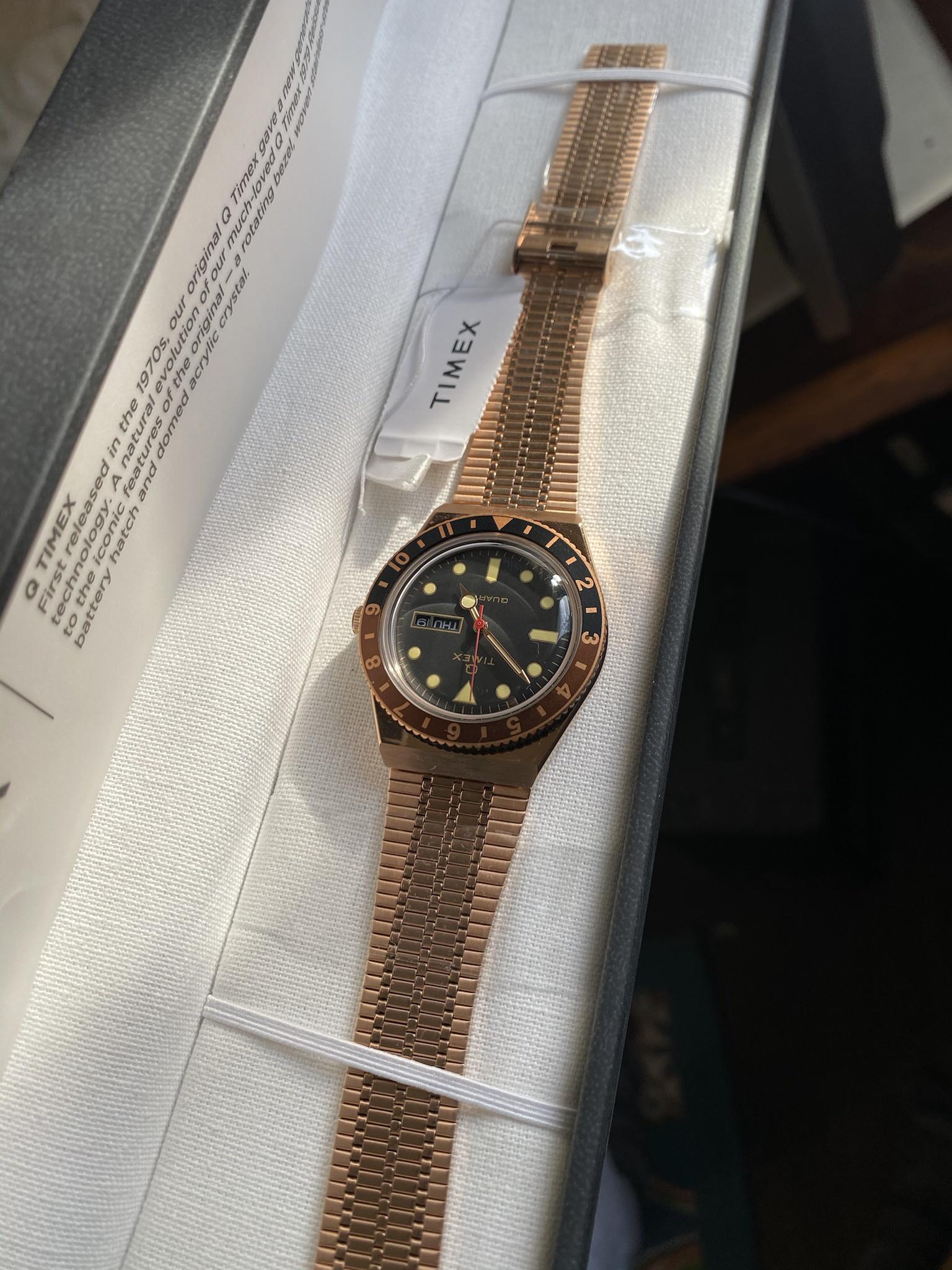 WTS] Timex Q Root Beer - $120 - only tried on, essentially new. |  WatchCharts