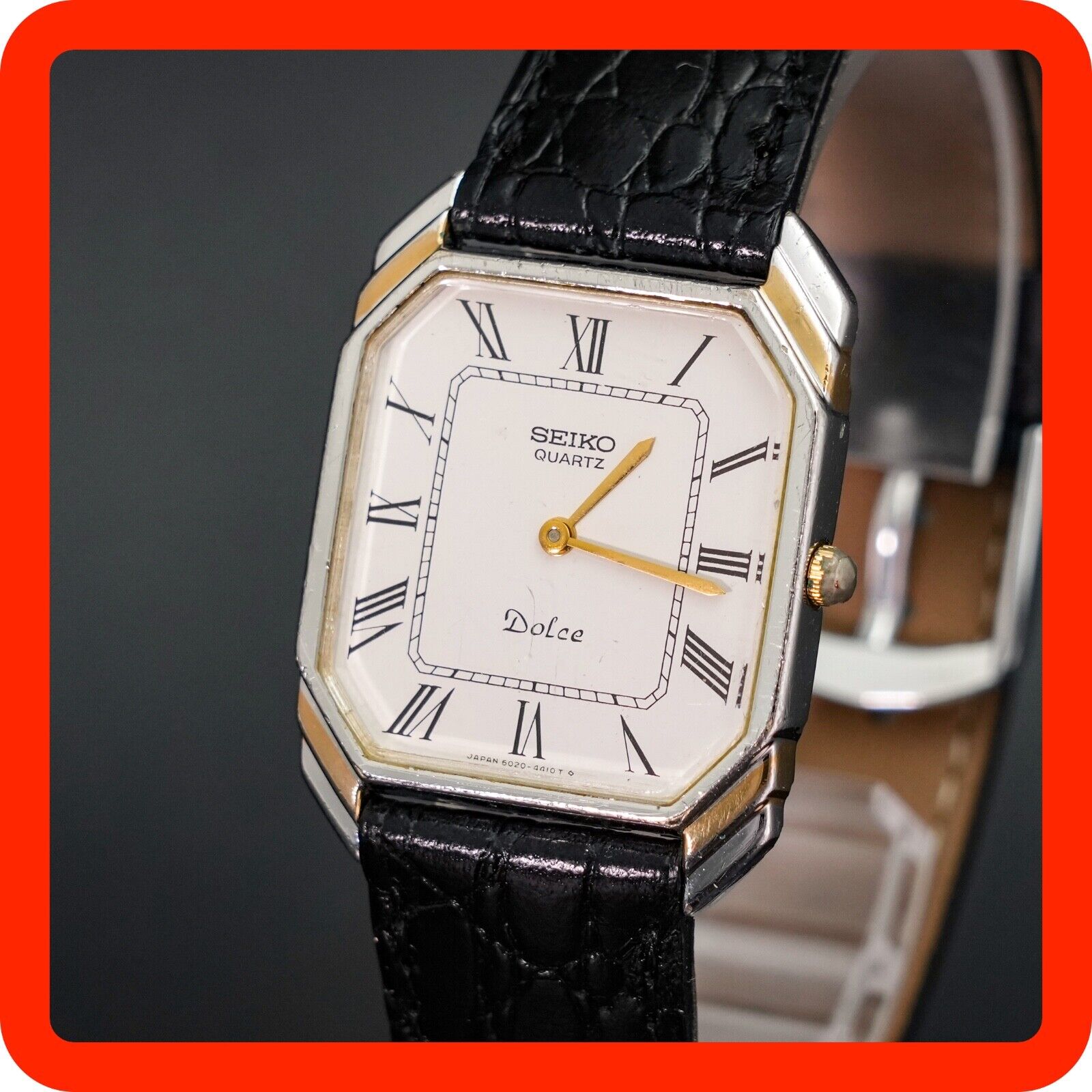 482 稼動品 SEIKO DOLCE レクタンギュラー 6020-5940 SOLD! Ultra Rare Vintage Seiko Dolce&Exceline Pair Tank Watch