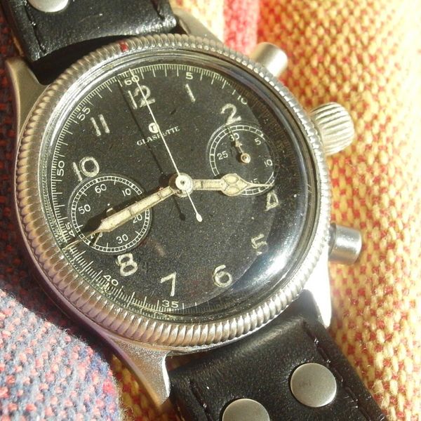 Sold Tutima 1942 Military Chronograph German Luftwaffe;caliber Urofa 59 