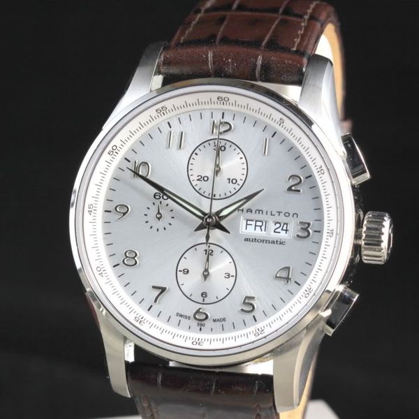 Hamilton Jazzmaster Maestro Chrono Automatic 45mm Silver Dial ...