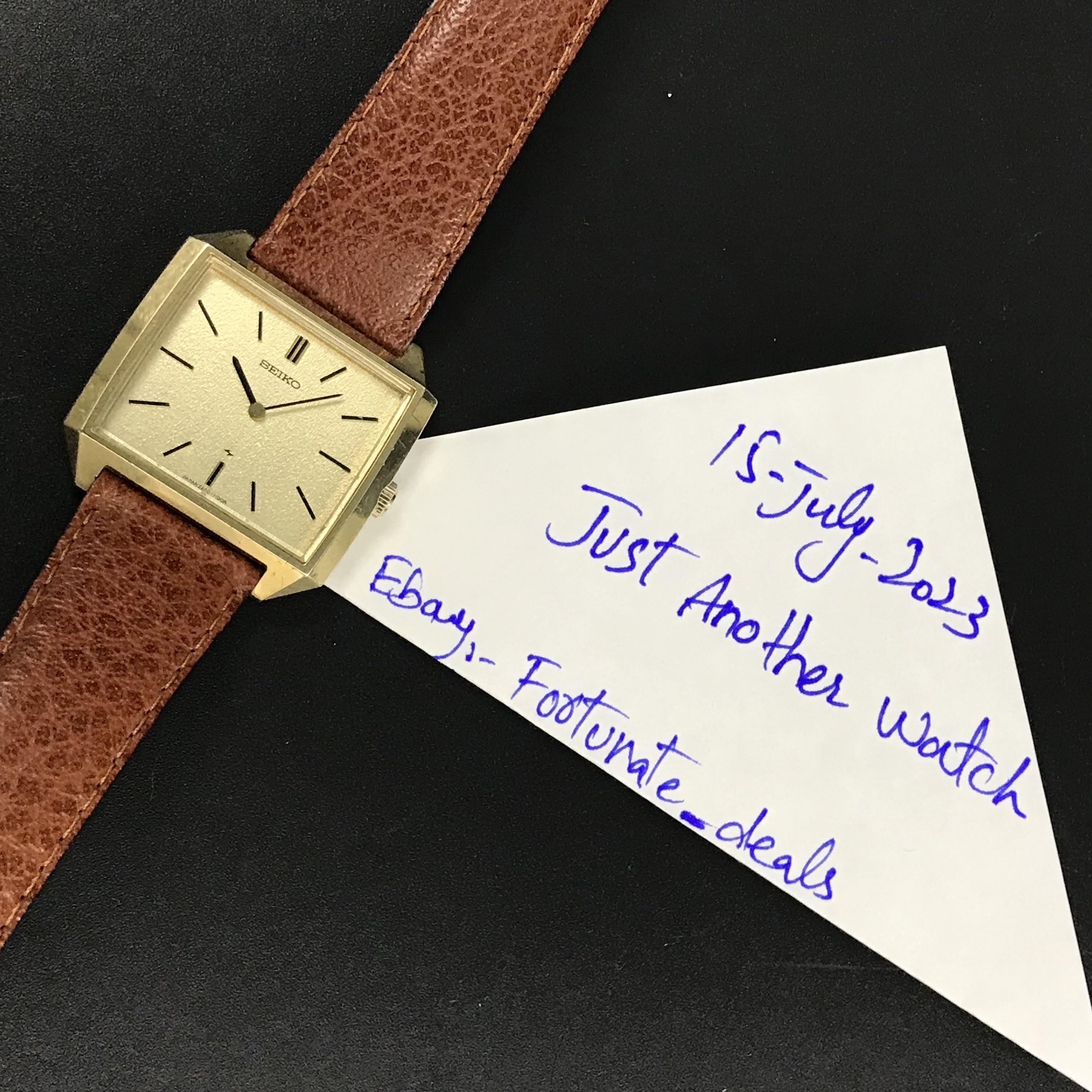 WTS] Vintage Seiko Chariot Special Gold Textured Dial 2220-3340 