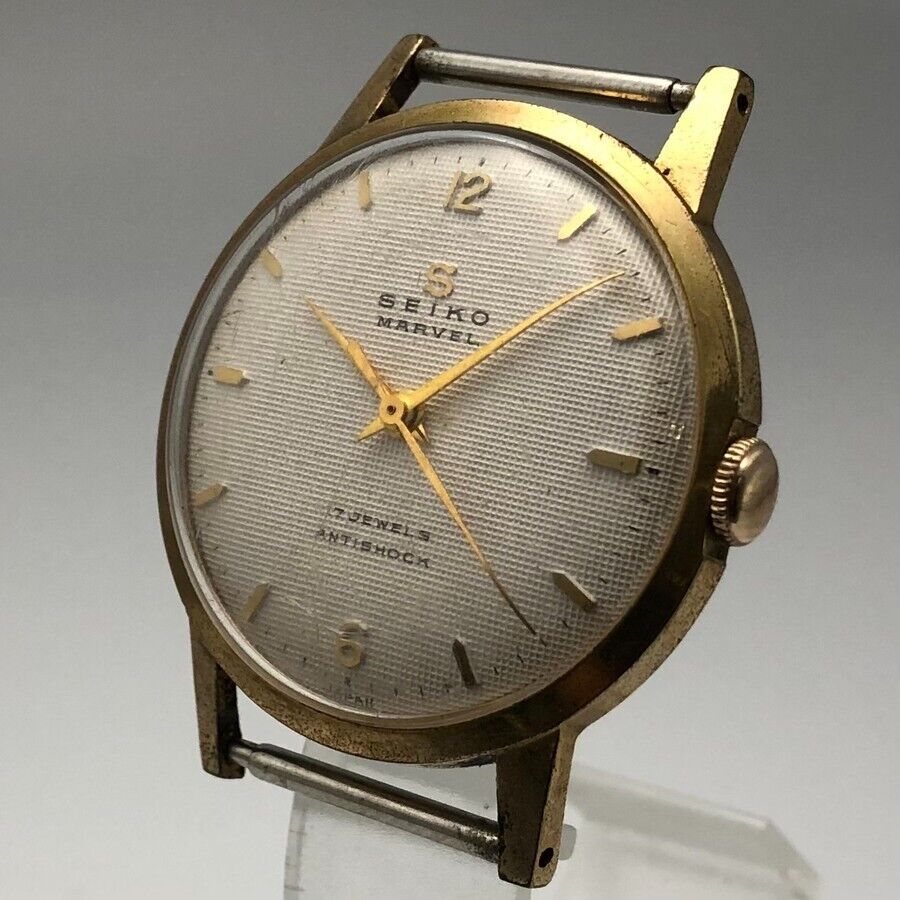 Vintage 1950's SEIKO MARVEL Rare Dial 17Jewels Hand-winding 
