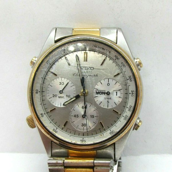 Vintage SEIKO Quartz Chronograph Men's Wrist Watch 7A38-7069 new battery |  WatchCharts