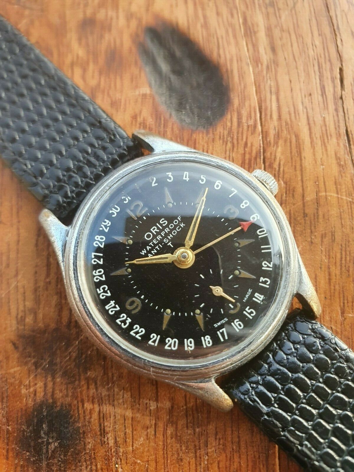 Vintage Oris Pointer Date Original Black Tritium Dial cal.583 KIF