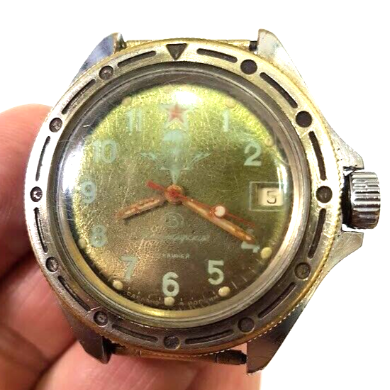 Vostok Europe Orologio Automatico Uomo Rocket N1 NE57-225O565 – Cassa 46mm, Cinturino Pelle Marrone, Quadrante Verde, 200m