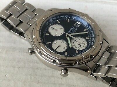 SEIKO 7T32 6E69 ALARM CHRONOGRAPH FULLY WORKING CONDITIONS