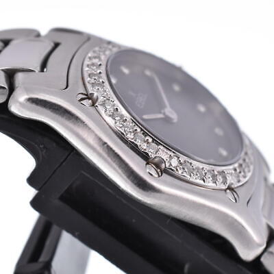 △ EBEL 1911 Classic Wave 990910 K18WG/diamond bezel Quartz Ladies