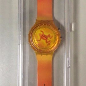 SDJ901 Swatch SCUBA Luminosa Loomi Orange Frog 1997 VGC/Working 