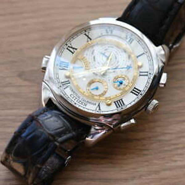 6702 Watch Citizen Campanora Perpetual Calendar 6702-T003460 white dial gold 036 ...