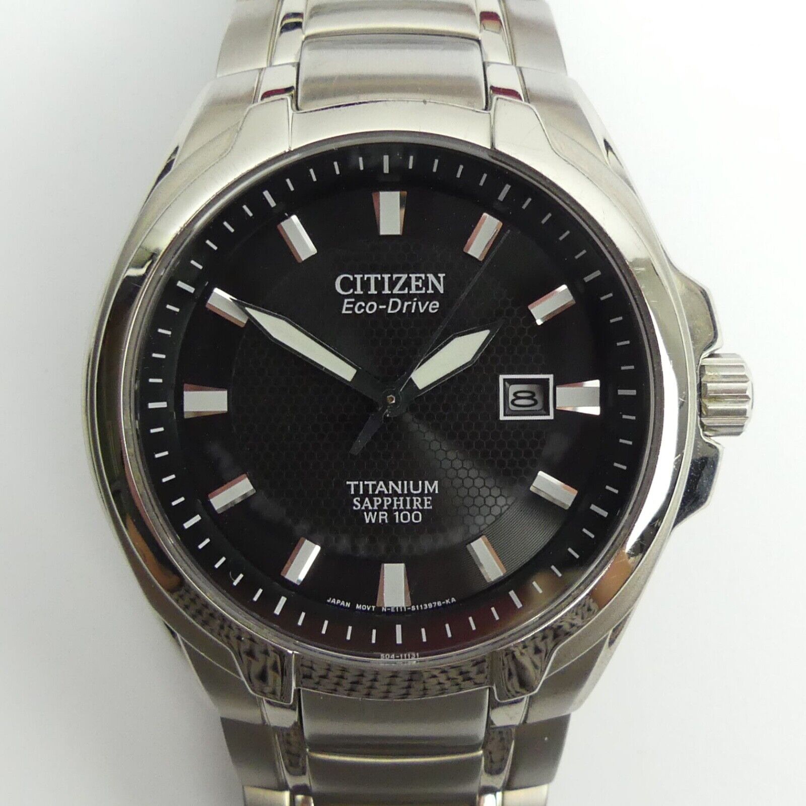 GENTS CITIZEN ECO DRIVE TITANIUM SAPPHIRE WR100 WATCH IN GOOD