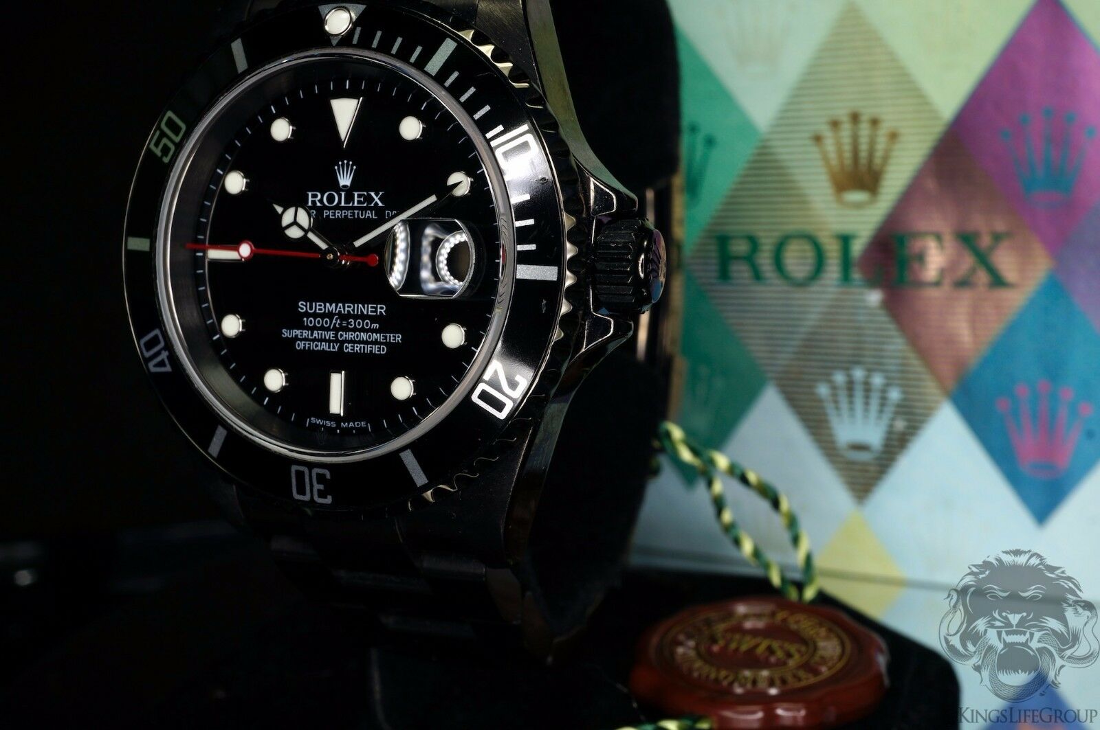 Rolex Submariner 16610 DLC PVD Coated - Stainless Steel - Kings