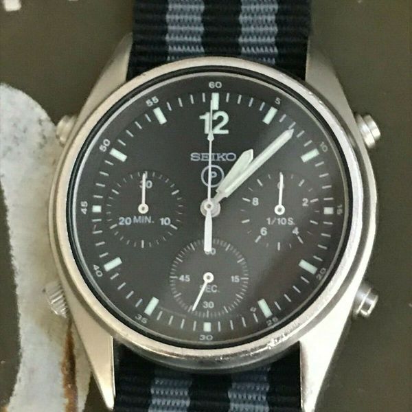 Seiko 7A28-7120 Gen 1 RAF/RN aircrew chronograph, 1989 - ex MoD ...