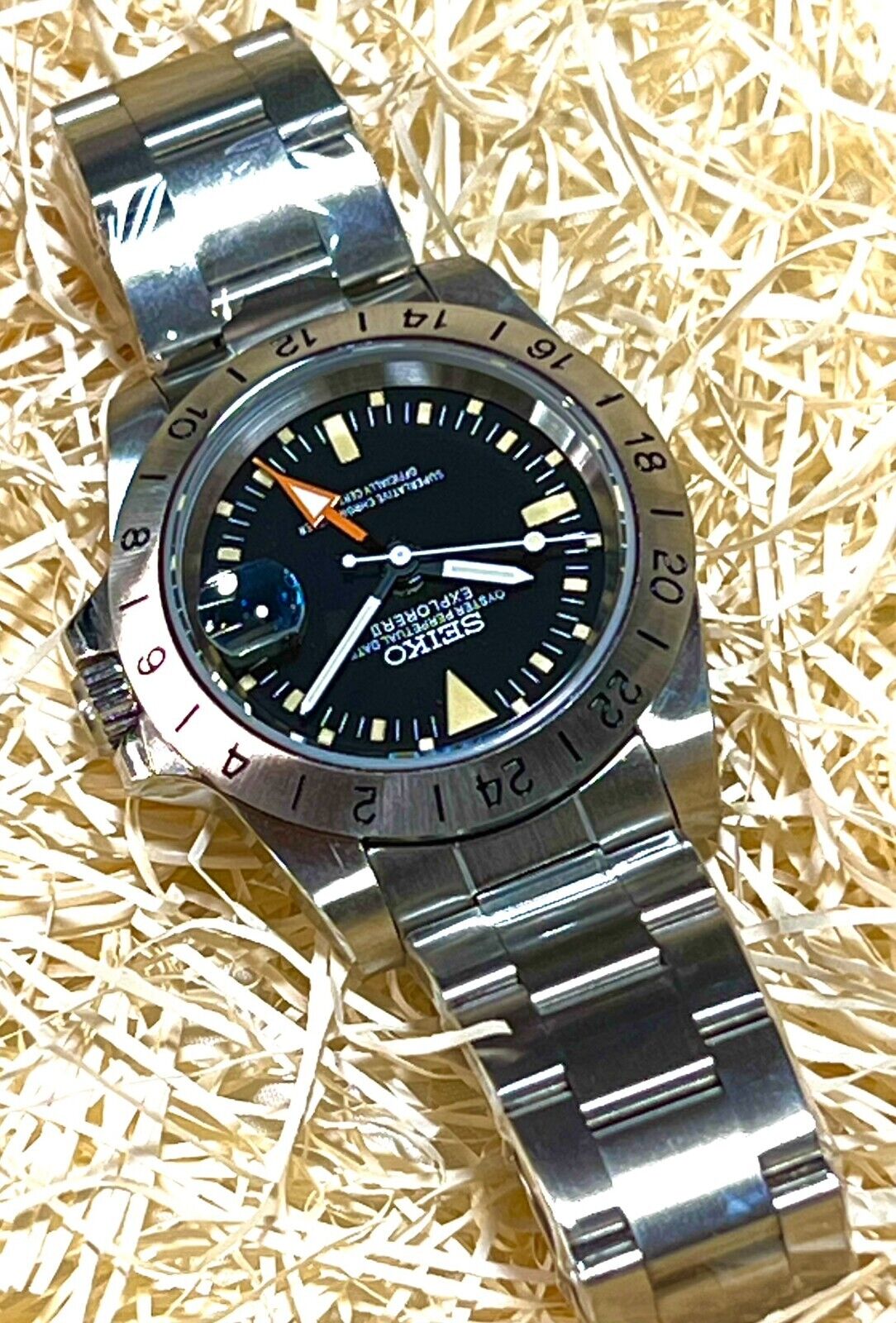 seiko mod watch/EXPLORERⅡ 1655 HOMAGE MODEL/NH34 /40mm
