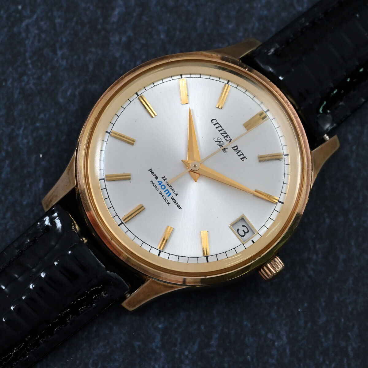 Vintage 1964 CITIZEN DATE Flake 22 Jewels Hand-Winding Watch DAFG1402-Y  Works | WatchCharts Marketplace