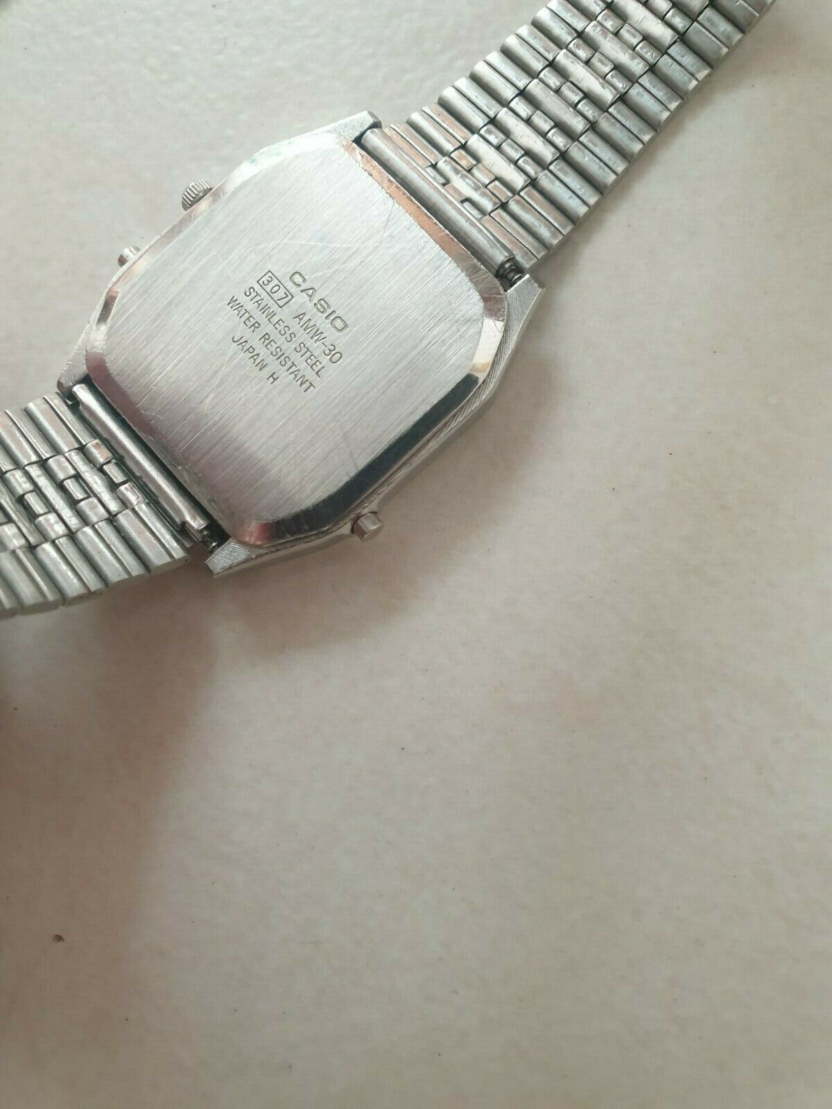 Casio 307 AMW-30 Vintage Stainless Steel Analog Digital
